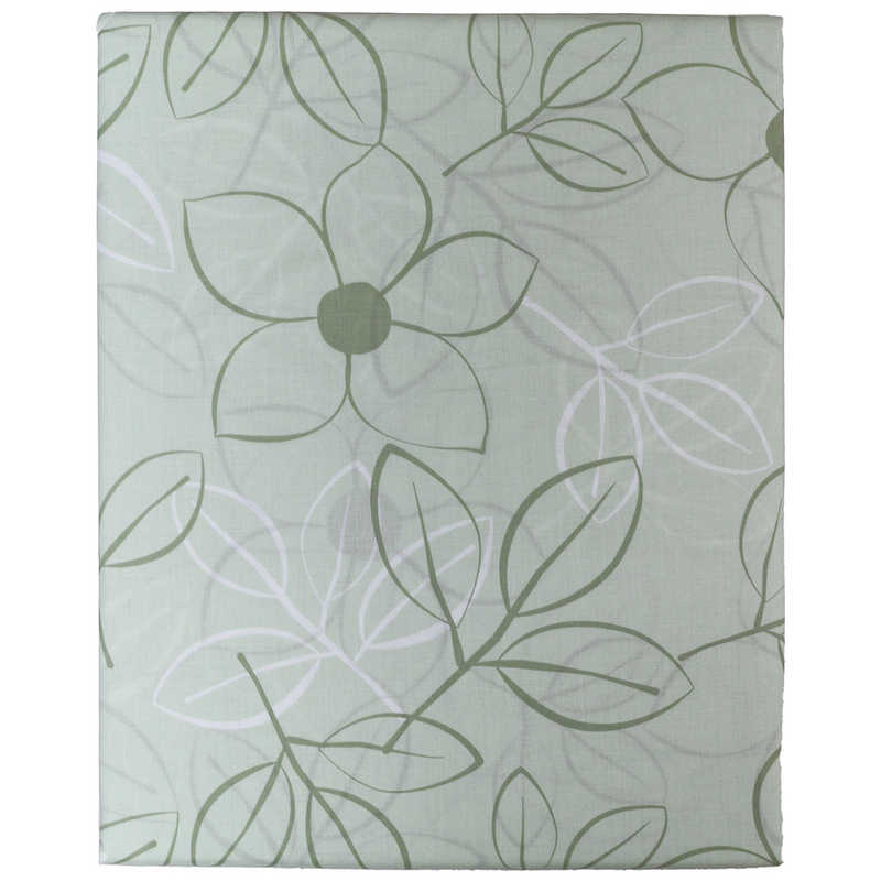 生毛工房　【掛ふとんカバー】綿ローン リーフ ダブルロングサイズ(綿100%/190×230cm/グリーン)