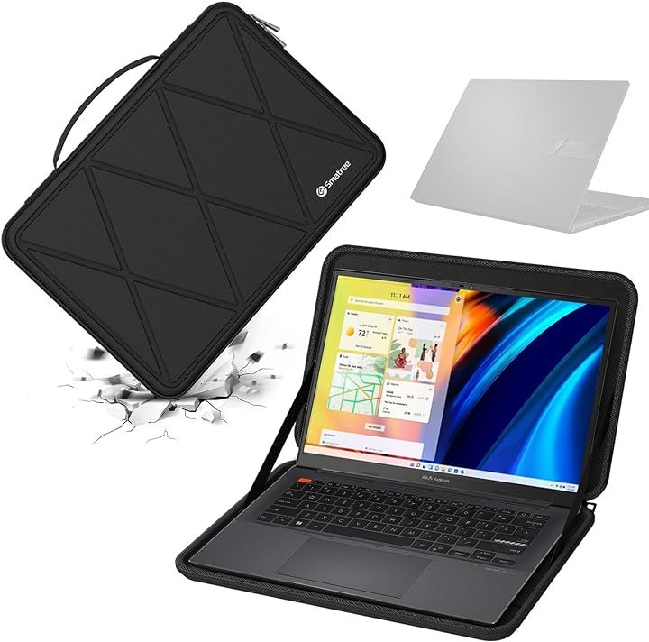 ハードEVA保護スリーブケース 14インチ ASUS Vivobook Flip TP3402ZA M61( Black, For ASUS 14インチ（M61）)