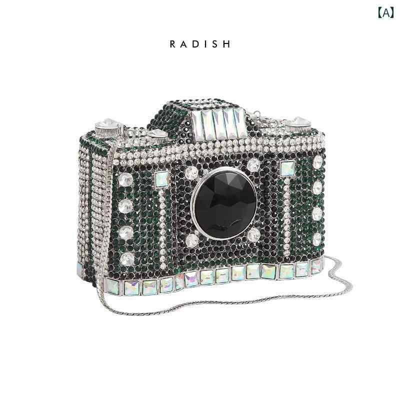 パーティーバッグ レディース 華やか カメラ ディナー ハードウェア ショルダー クロス ボディバッグ ハンドバック