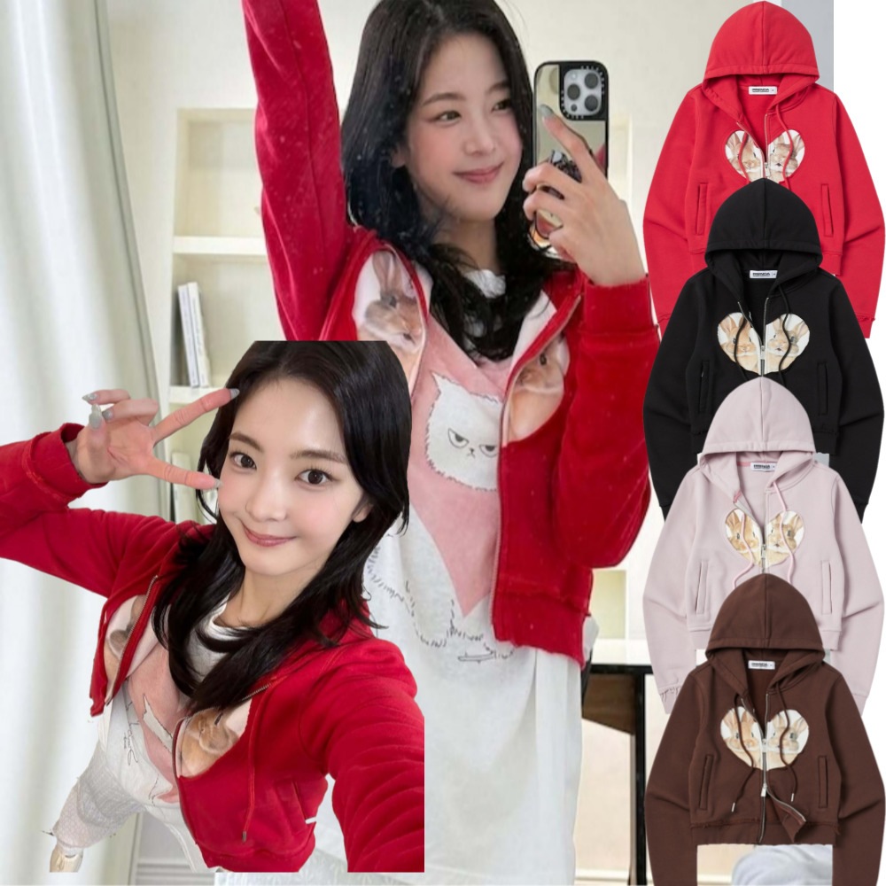 ITZY リア 着用/BABY RABBIT HOOD ZIP-UP