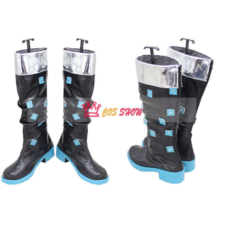 2025新品販売 ジョジョ奇妙な冒険 空条徐倫 くうじょう ジョリーン コスプレ靴（22.5cm29cm）コスプレシューズ ブーツ 仮装 イベント 文化祭 お祭り 男女兼用 ブルー