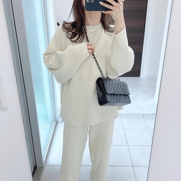 【ins超人気】 ラウンドネック無地スウェット＋カジュアルパンツセット