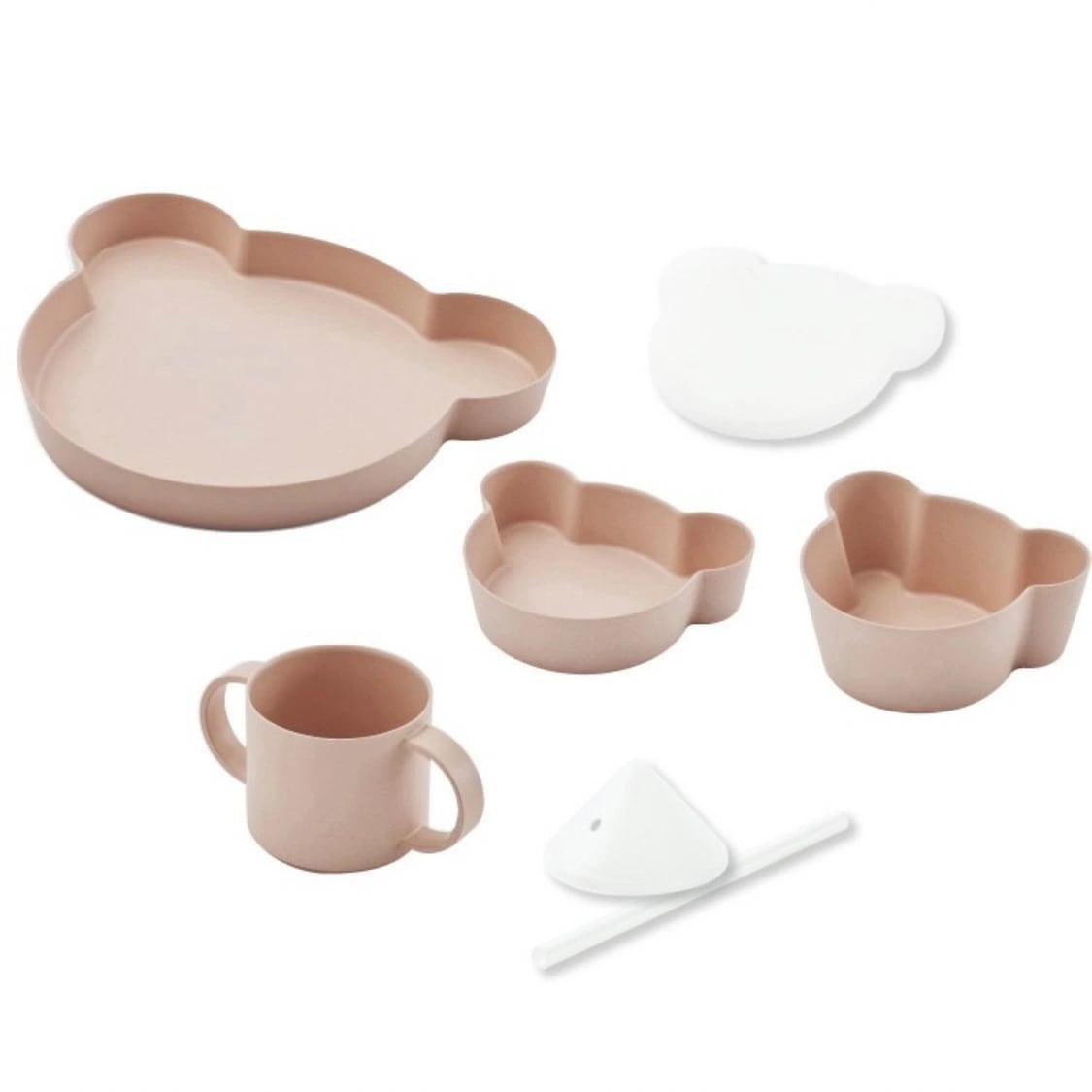 子供用食器セット tak ビオキッズディッシュ 食器セット プレゼント おしゃれ ベビー食器 ベア ビッグ 6点セット ボウル 蓋付 マグカップ お皿 離乳食 お食い初め 竹 抗菌 日本製 出産祝い