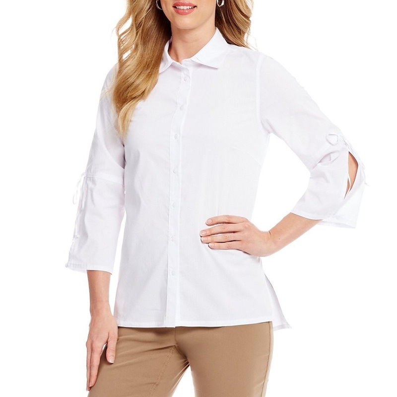 ウエストバウンド レディース トップス ブラウス・シャツ【Westbound Button Front Bell Sleeve Shirt】White ウエストバウンド レディース トップス ブラウス・シャツ【Westbound Button Front Bell Sleeve Shirt】White