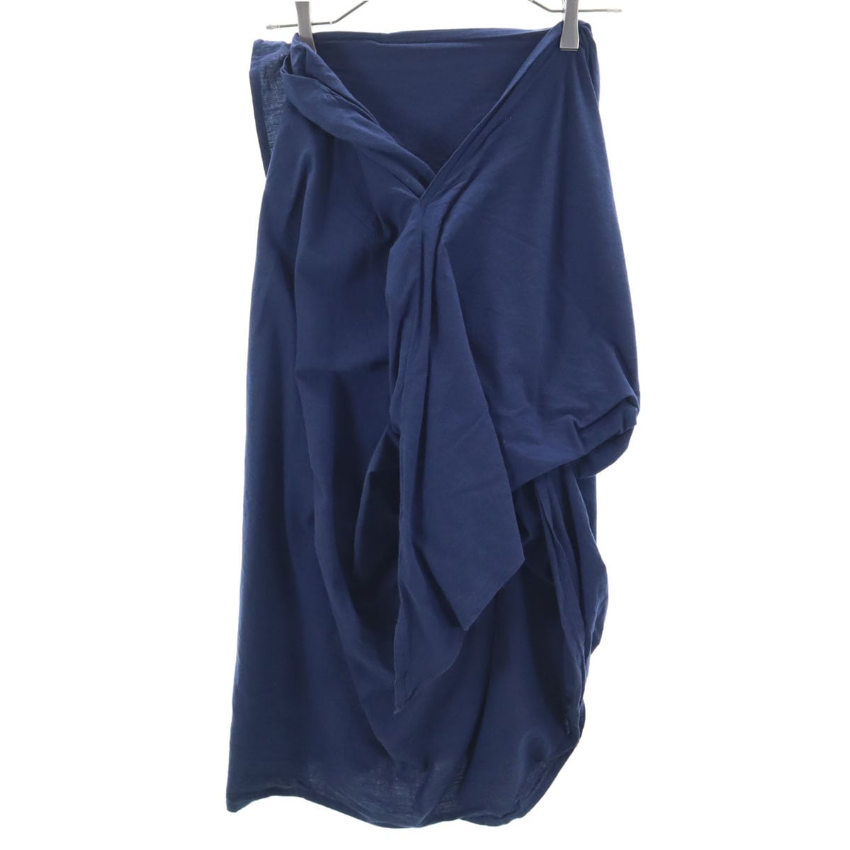 80s 日本製 オールド ロング丈 スカート S ネイビー レディース 古着