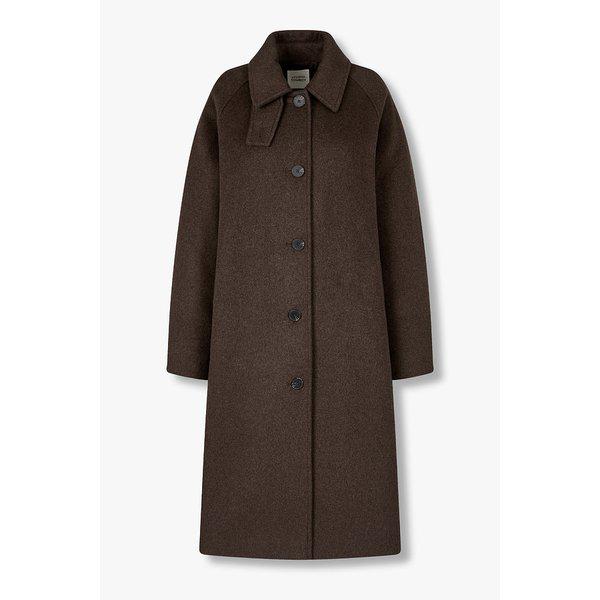 トグルフード ウール混紡ロングコート (9175411984)