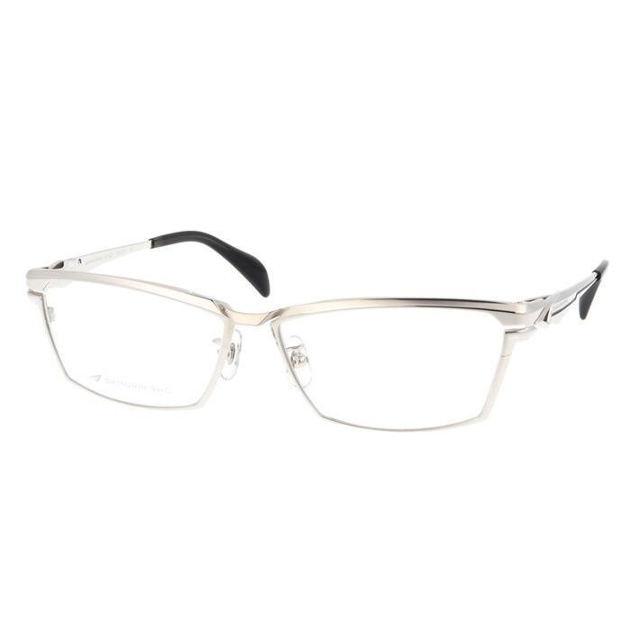 メガネ SS-J227 col.1 59mm シルバー 日本製 2025年 サムライ翔 リラックスライン レンズ付き レンズセット 度なし 度付き 43,450円