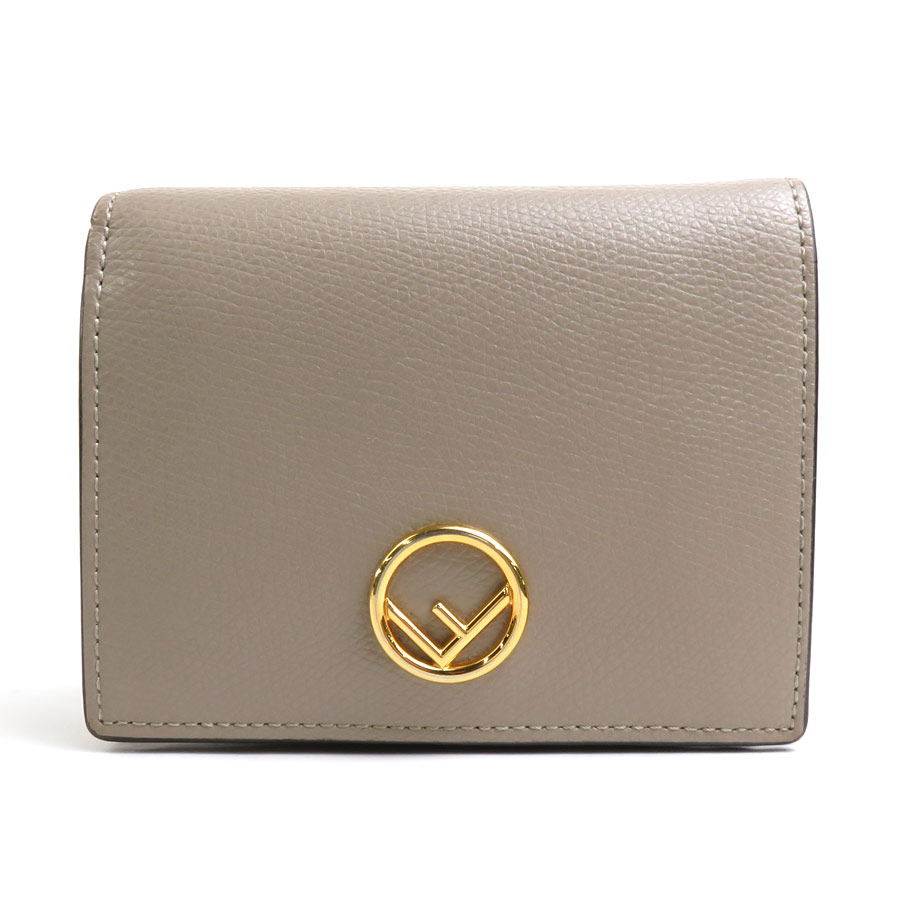 フェンディ FENDI 二つ折り財布 レザー ベージュ ユニセックス 8M0387-A18B r9811g 18,576円