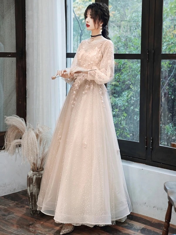 新品 ウェディングドレス 長袖 七分袖 二次会ドレス フォト  