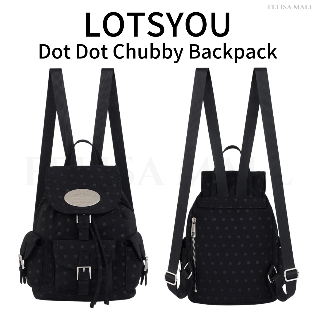 [LOTSYOU] Dot Dot Chubby Backpack バックパック 韓国人気