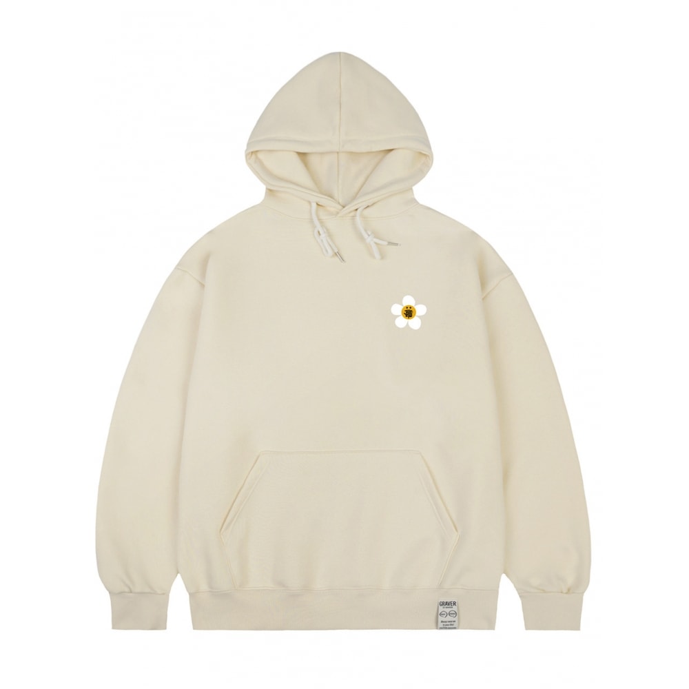 GRAVER TYL スモールフラワードットスマイルパーカークリーム