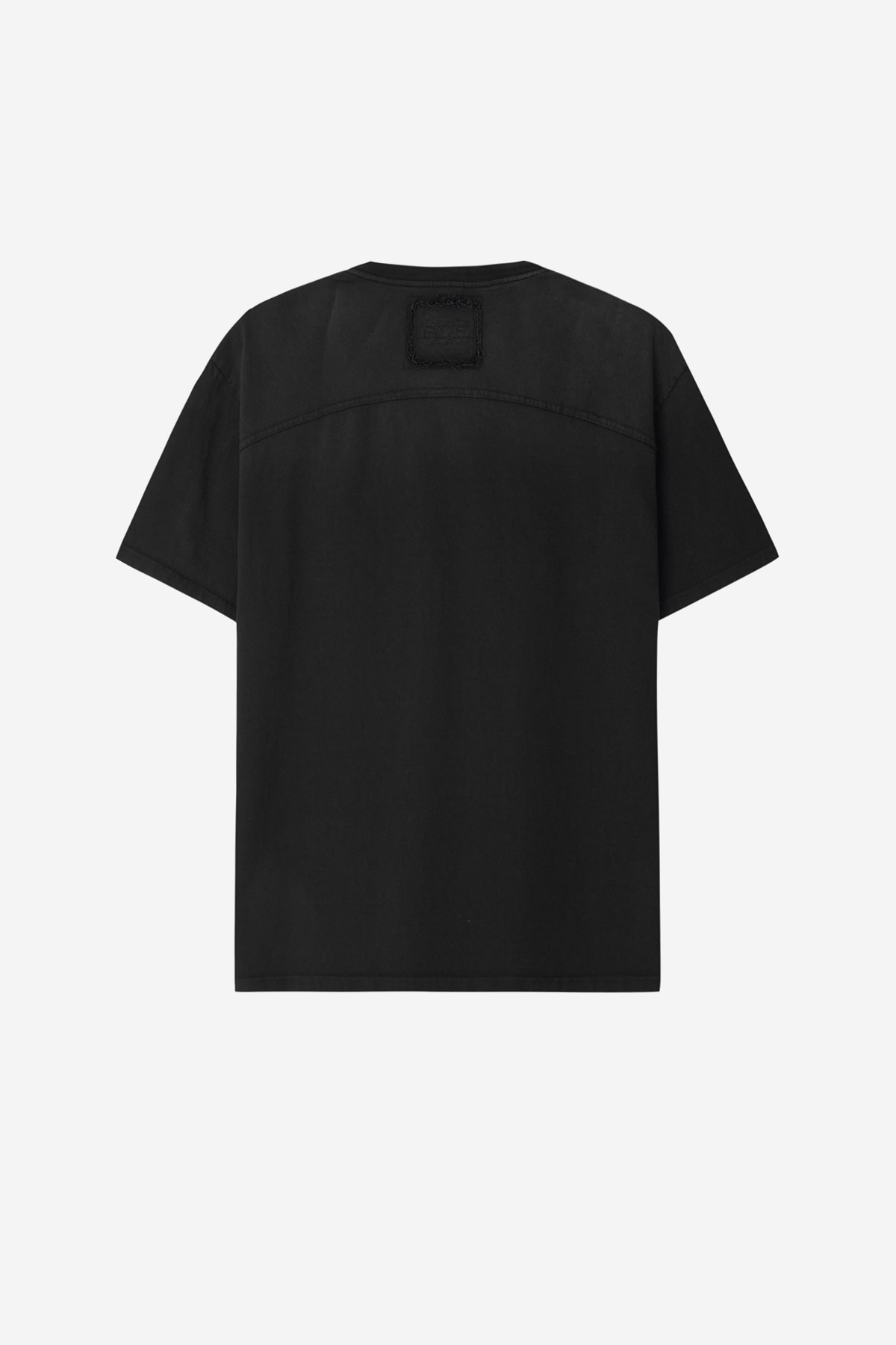 【BLR】RAW CUT SQUARE PATCHED WASHING T-SHIRTS(REGULAR-FIT)