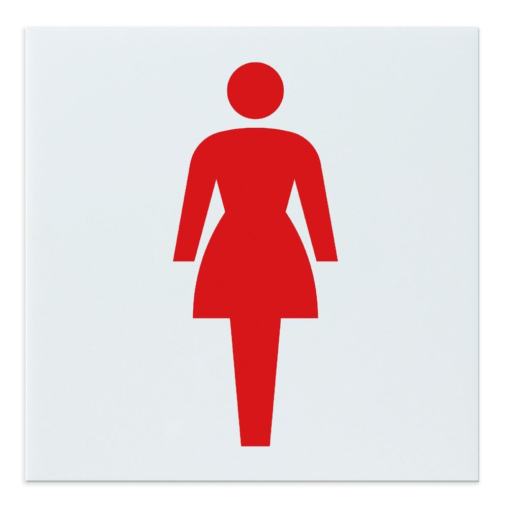 （まとめ買い）アーテック アクリル室名札 女子トイレ 200x200x5mm 92121 [x3セット]