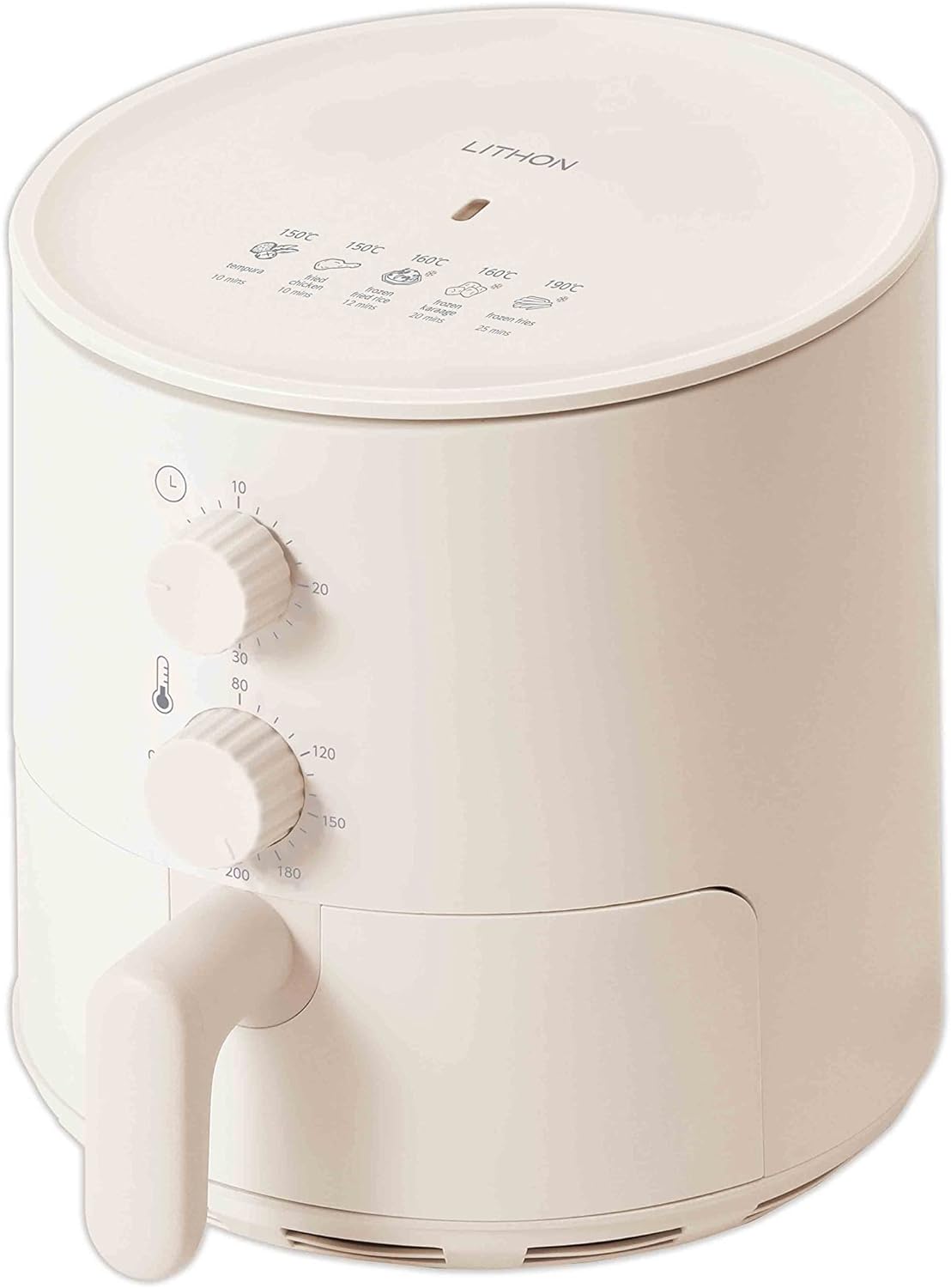 揚げ直し名人 アイボリー KDFY-10AI ノンフライヤー 1L 1~2人用 油要らずで揚げ物おかず 惣菜・冷凍食品も揚げたてサクサク お手入れ簡単 最高温度200℃ エアフライヤー LITHON