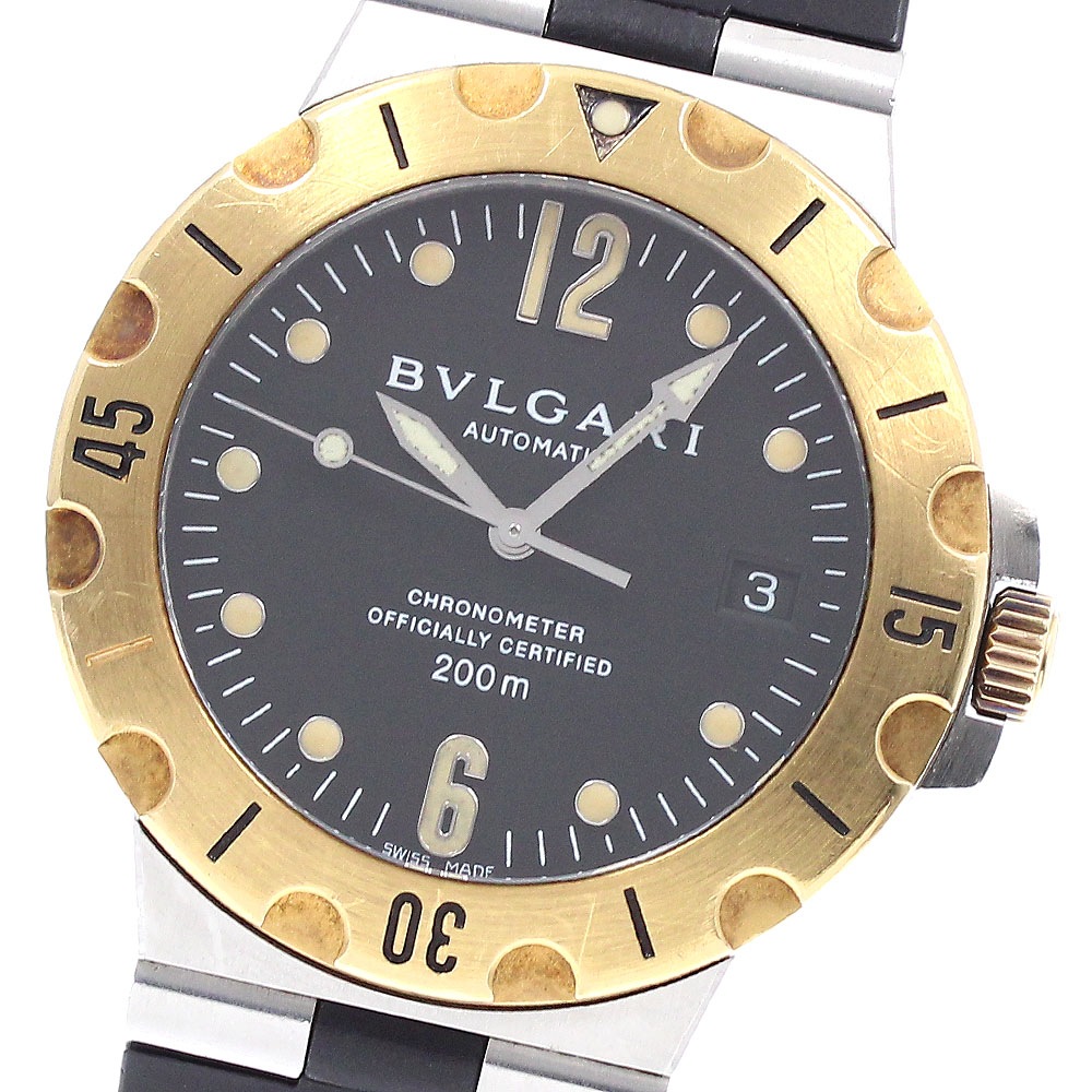 ブルガリ BVLGARI SD38SG ディアゴノ スクーバ デイト 自動巻き メンズ _949471【中古】