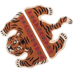 アニマルアクセントラグ トラ 約W60xD90xH1.8cm