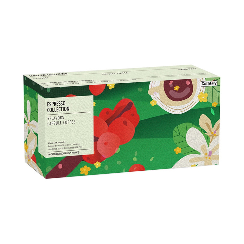 100 Variety Coffee Capsules - 5 Types 550g(5.5g X 100個入 ネスプレッソ 互換カプセル