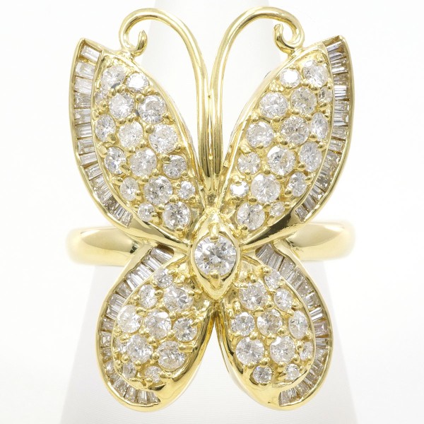 K18 18金 YG リング 指輪 12.5号 ダイヤ 2.11 カード鑑別書 ジュエリー 中古 119,200円