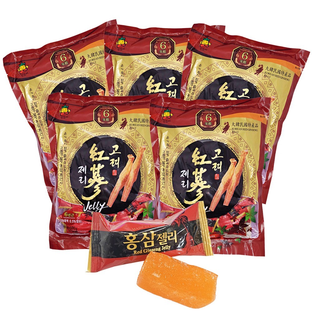 サンラブ食品高麗紅参ジェリー200gx5袋6年根紅参濃縮液紅参ゼリーキャンディキャンディ