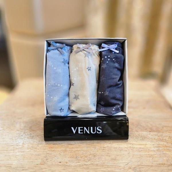 VPT6258A_3種セット 星柄モーダルヒップレース レディースパンツ