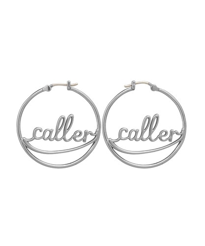 NFF [silver925 post] caller hoop earring コーラーフープピアス シルバー925 韓国アクセ