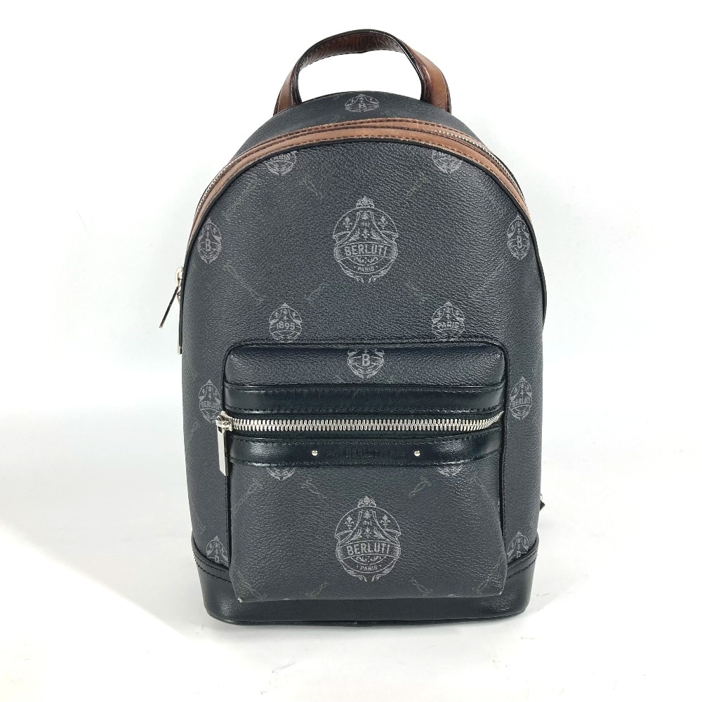 Berluti ベルルッティ ボディバッグ ロゴ カバン クロス ショルダーバッグ PVC/レザー ブラック系