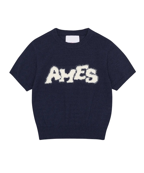 Qoo10 AMES-WORLDWIDE HAIRY LOGO KNIT ロゴ 半