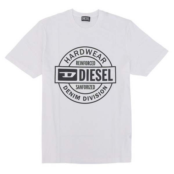 ディーゼル Tシャツ カットソー メンズ 半袖 M コットン ホワイト T-JUST 250218 OFF T-SHIRT A19701RHQBH1-WHM DIESEL