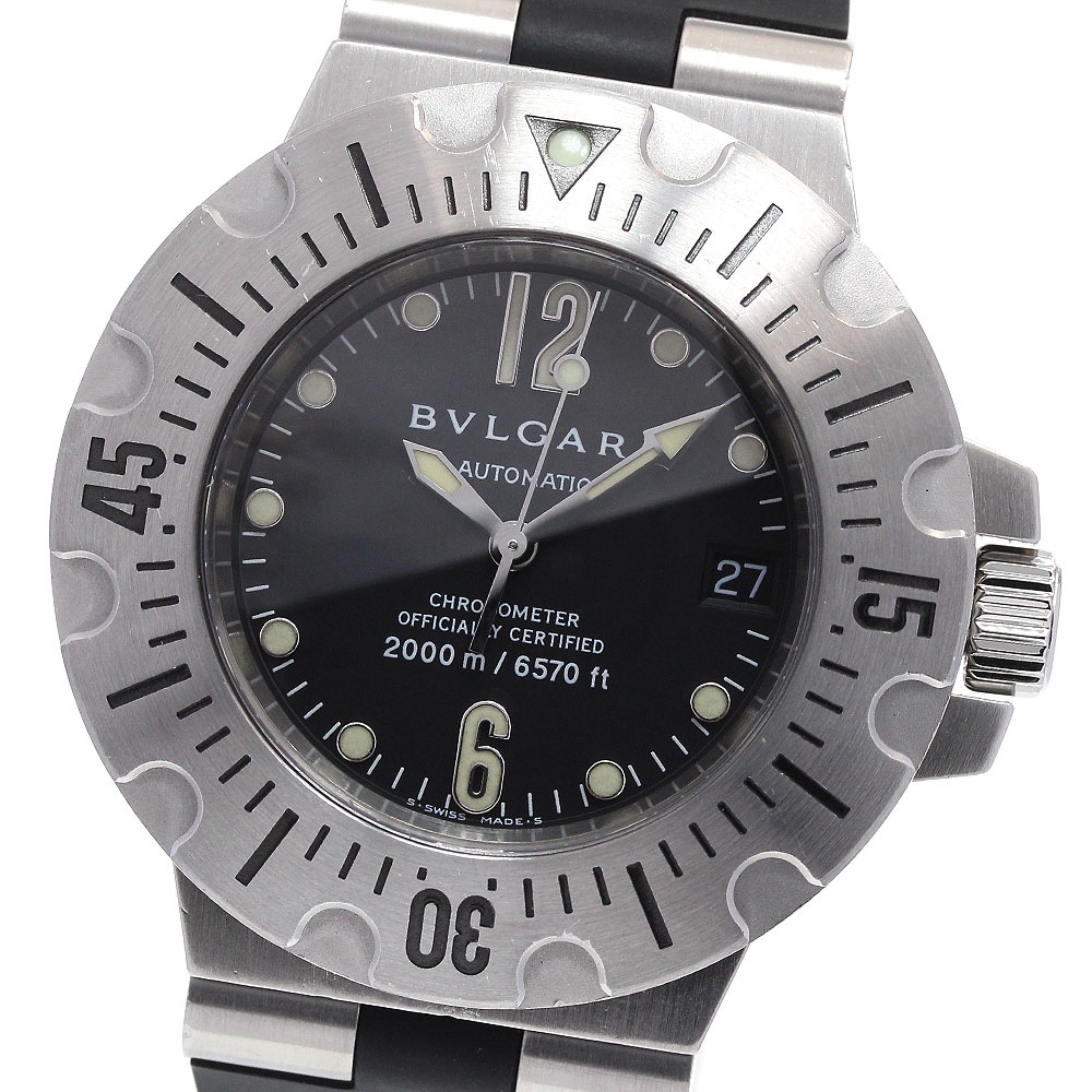 ブルガリ BVLGARI SD42S ディアゴノ スクーバ 自動巻き メンズ _860114【ev10】【中古】