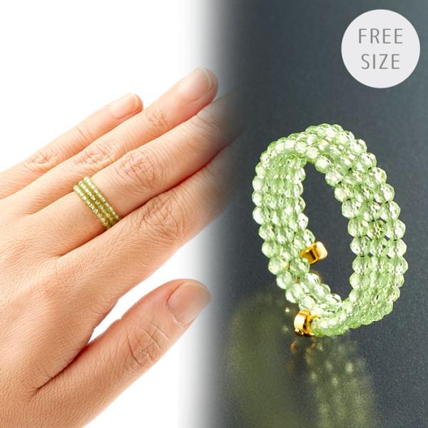 指輪 天然石 パワーストーン ペリドット フリーサイズ リング メンズ レディース