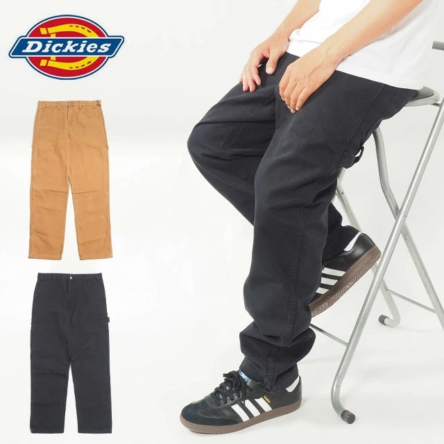 DICKIES ディッキーズ DUR03 ペインターパンツ メンズ ダック地 ワークパンツ 太め ゆったり 大きいサイズ対応 ストリート系 USAモデル ディッキーズ ブラック 黒 ブラウン 茶