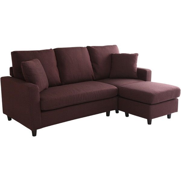 ホームテイスト RK3P レイアウト自在! 3人掛けカウチソファ Wismon -ウィスモン- (ポケットコイル入り 選べる8色) ワインレッド メーカー直送