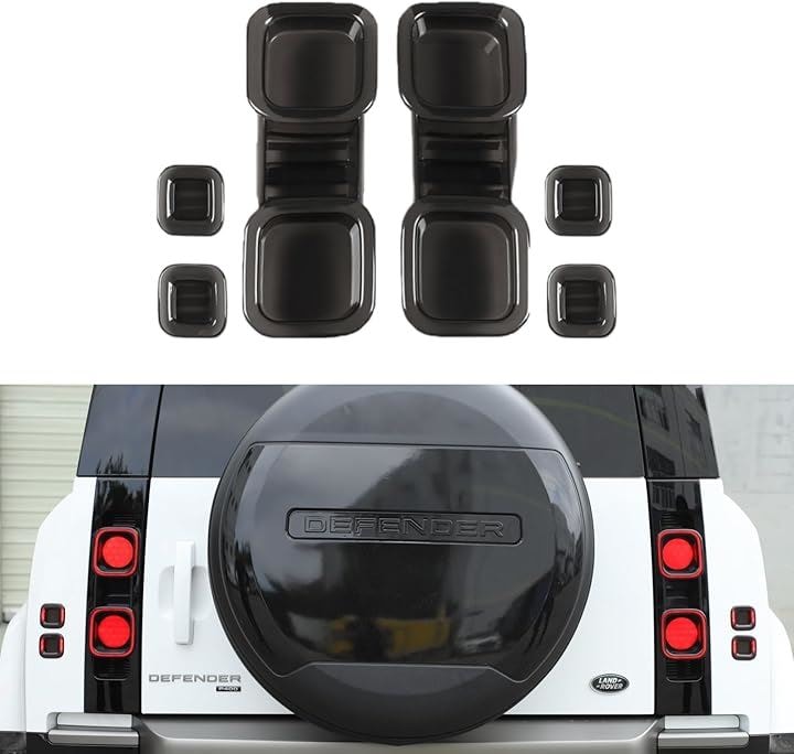ランドローバーディフェンダー90 110 2020～2023年専用 テールライトカバー テールランプシェル テールランプ装飾 車テール 保護カバー ブレーキインジケーター 6点セット