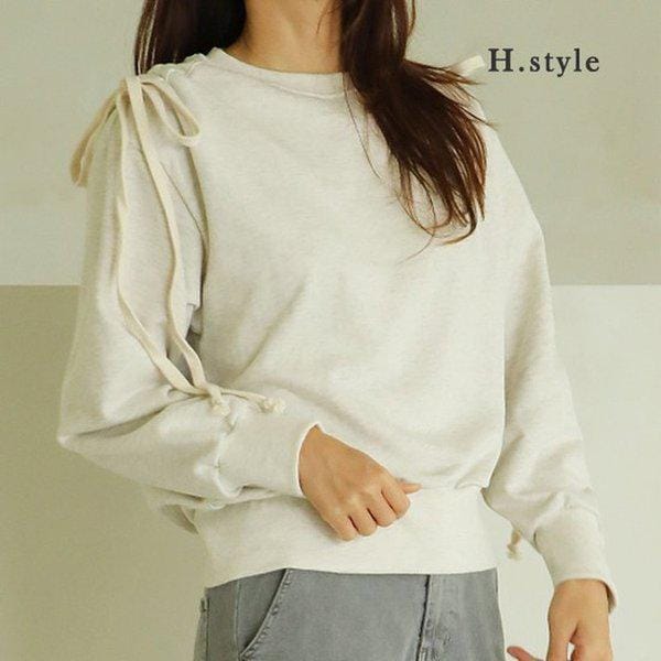 HスタイルWBトンネルMTM/秋/ビッグサイズ/Tシャツ/スウェットシャツ/MTM/ラウンド/ルーズフィット