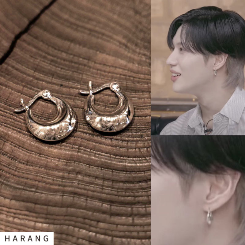 [HARANG]SHINeeテミン着用 HR 156E シルバー 925 Silver イヤリング ピアス リングの耳飾り