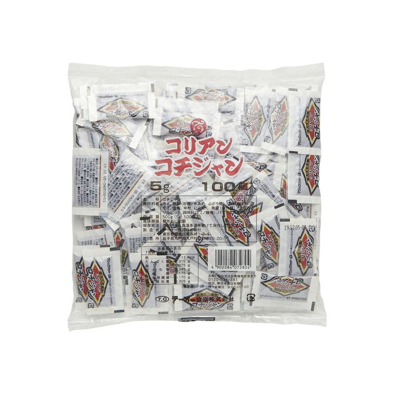 テーオー食品 コリアンコチジャン 5g 100袋入 6個 コチジャン テーオー コチュジャン 個包装