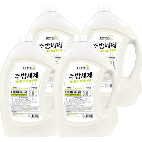 正しい洗剤研究所 ベーキングソーダ 台所洗剤 3L x 4個 5,086円