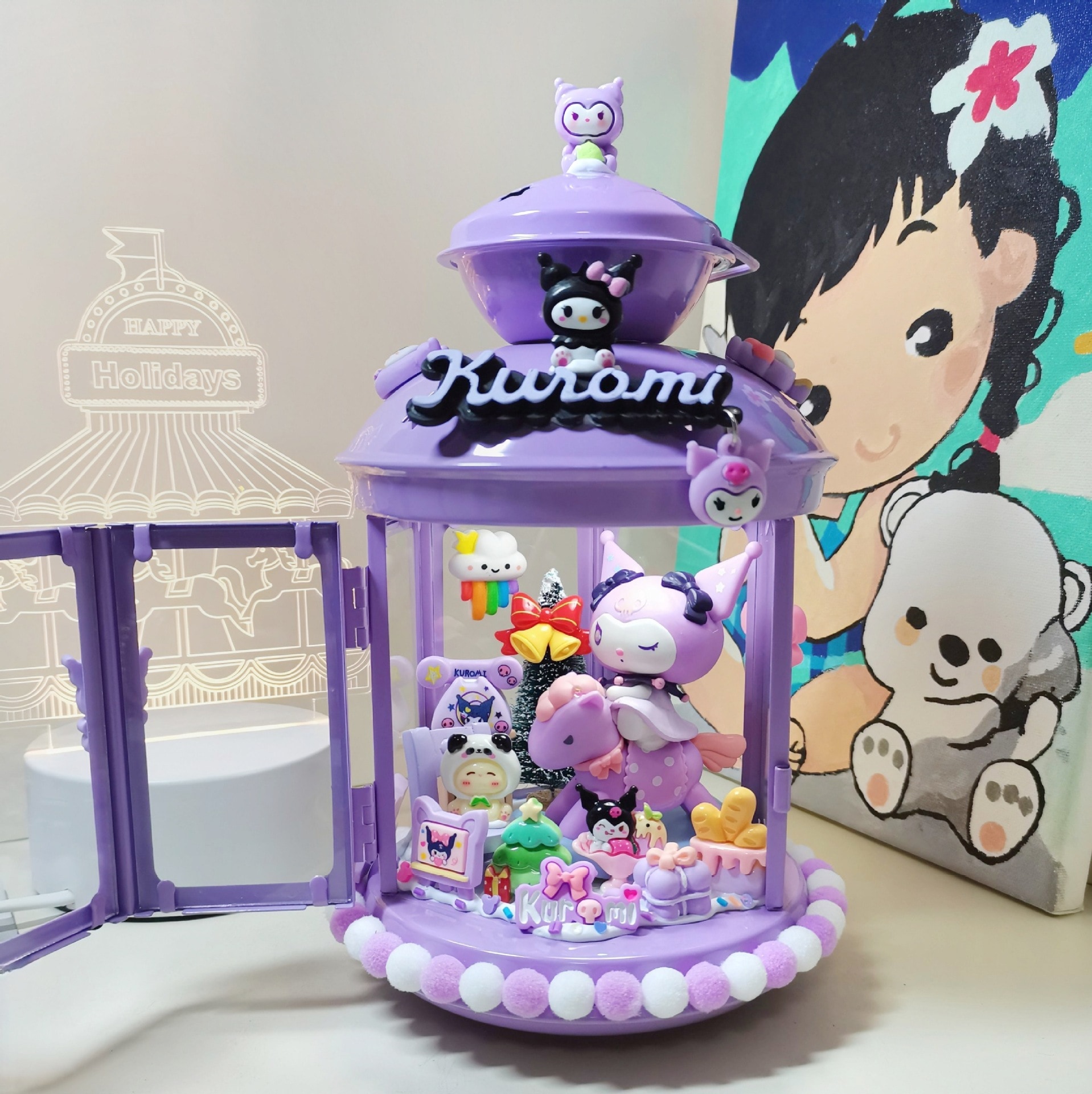 Diy ナイトライト誕生日プレゼント男の子がガールフレンドに贈るステッチオーナメント人形手作り雰囲気ランプ