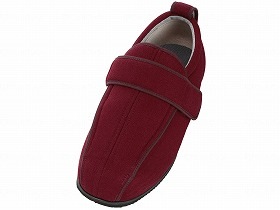 徳武産業 あゆみシューズ 介護靴 外出用 ケアフルIII 5E ワイン 片足/右Sサイズ 7042