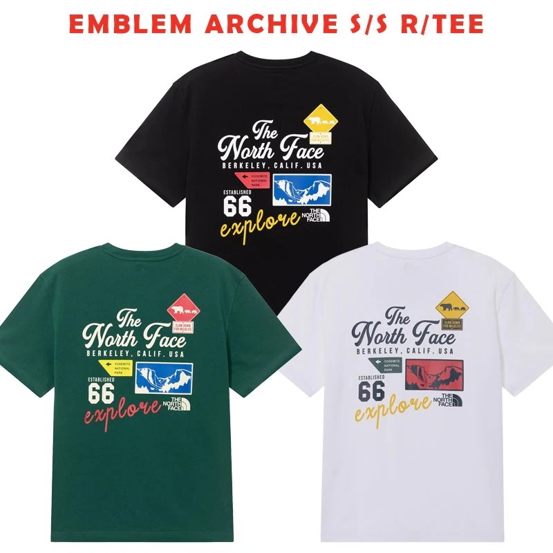 韓国正規品保証 関税負担なしNT7UR01J EMBLEM ARCHIVE SS RTEEデイリー 基本 着装 男子 女子 人気 韓国 ファッション 男女共用 アウトドア