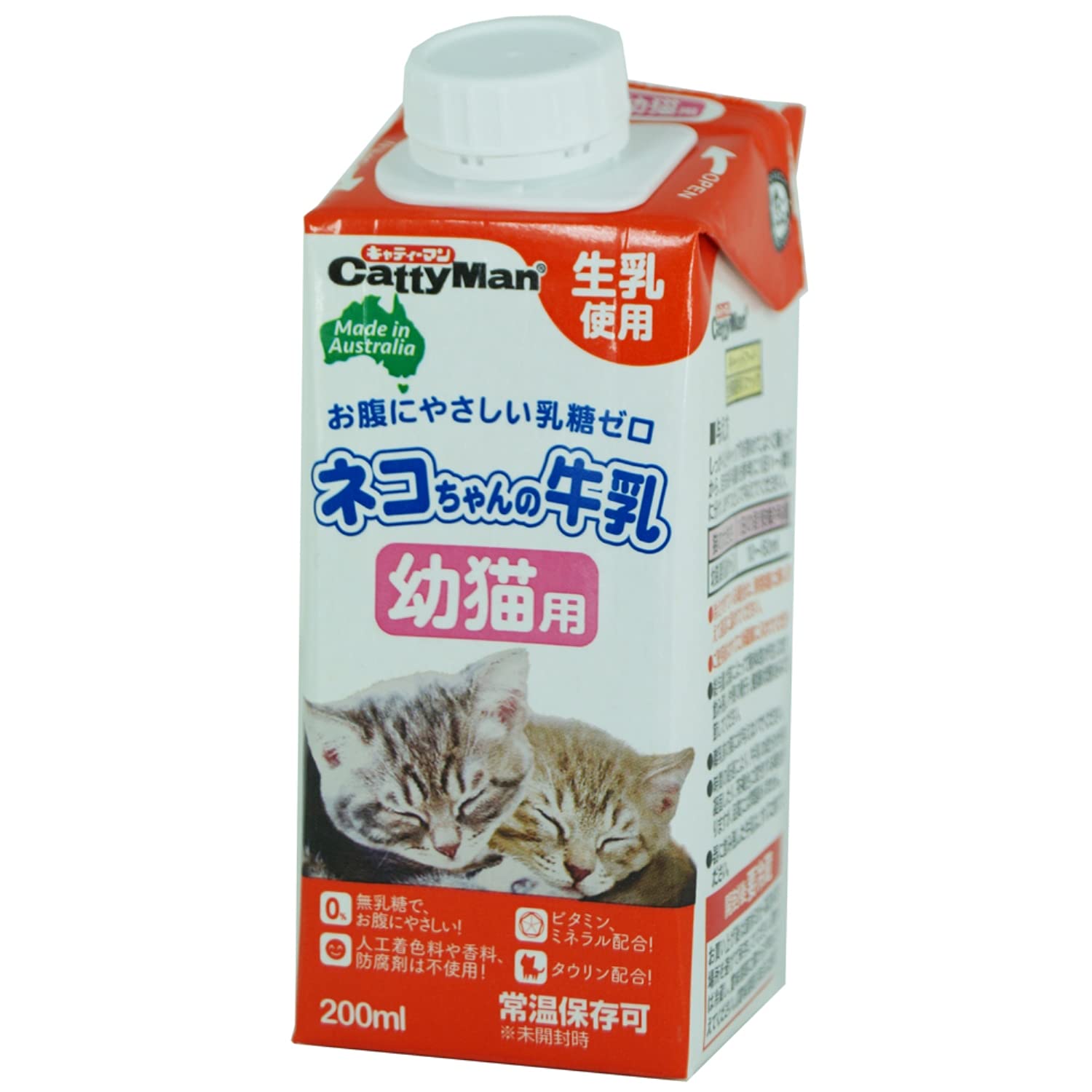 キャティーマン (CattyMan) ネコちゃんの牛乳 幼猫用 200ｍｌ×24本セット