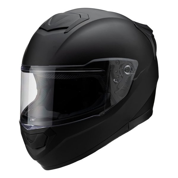 バイク用 フルフェイスヘルメット マットブラック Lサイズ 59~60 全排気量対応 YH-002MBKL
