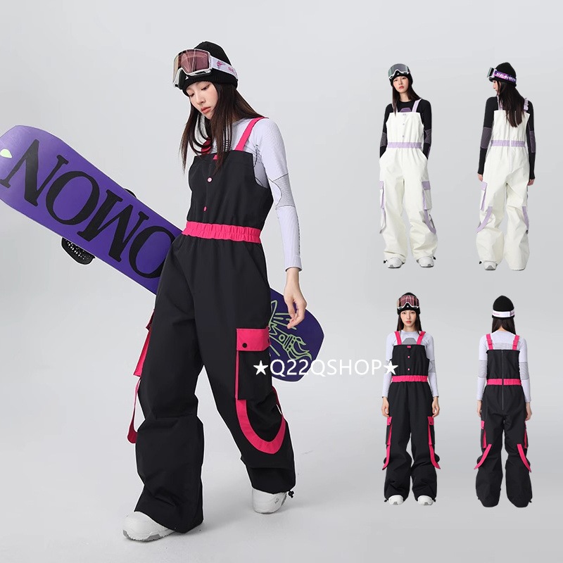 スノーボードウェア 2024 2025 上下 つなぎ メンズ レディース パンツ ズボン オールインワン オーバーオール ウィンタースポーツ スキーウェア スノボー スノボウェア スノー 韓国風 防水