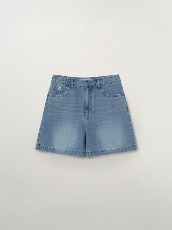 세터 여성 워시드 데님 쇼츠 B1 SA262WHT02 BLE0 LBL0