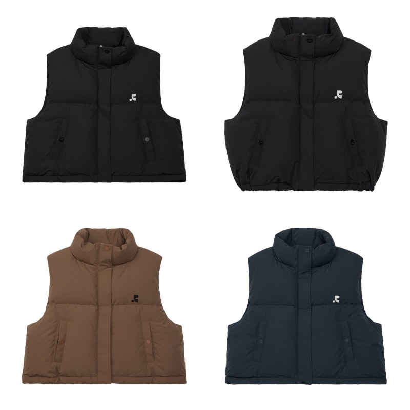 【REST&RECREATION】 SHORT DOWN VEST : 3COLORS