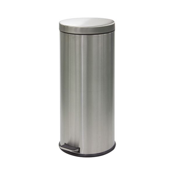 (まとめ) ステンレスペダルボックス 30L SU-909-930-0 1台 (×5セット)