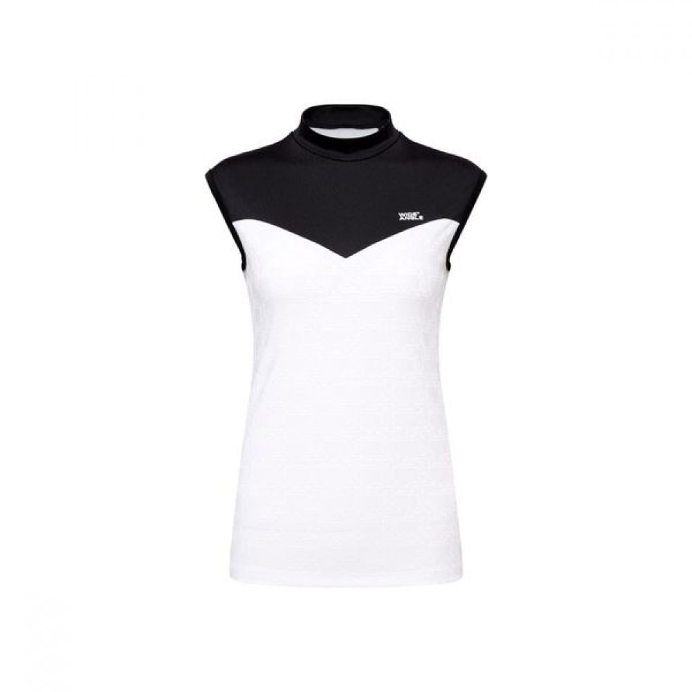 [ワイドアングル] TO ジャカードスリーブレス L_WWM25241W2