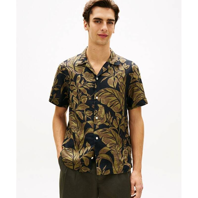 トミー ヒルフィガー Tommy Hilfiger TOMMY HILFIGER [レギュラーフィット] リネン フローラルプリントシャツ (T12G1WSH610MT1C1G) T12G1WSH61
