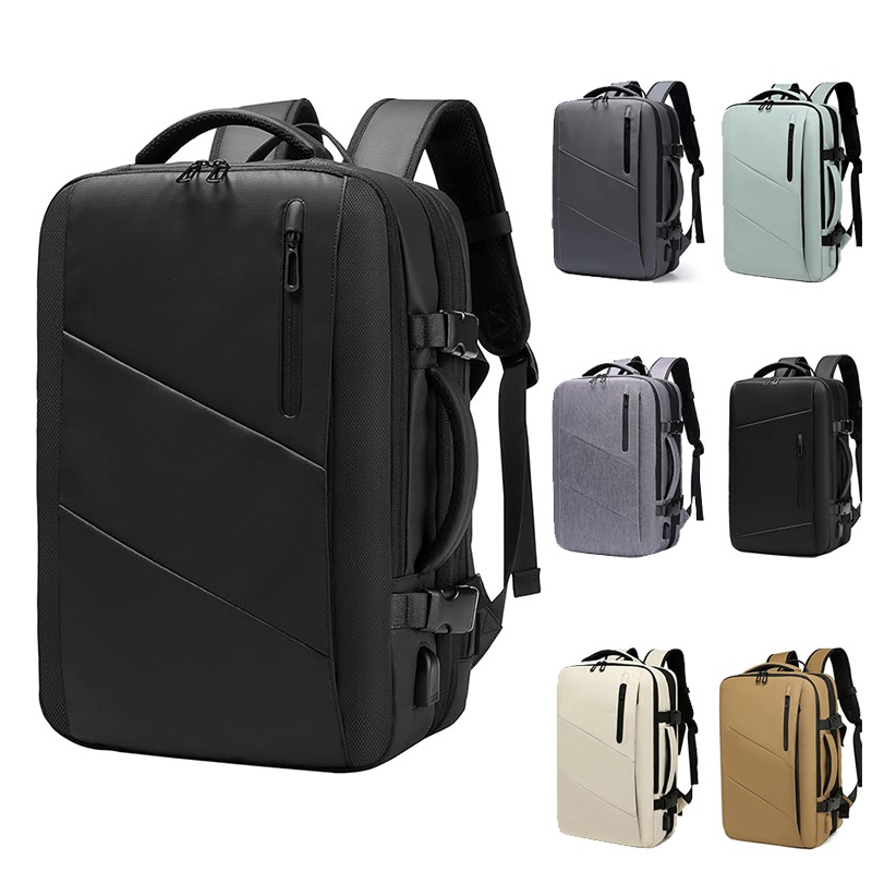 リュック ビジネスリュック バックパック リュックサック 大容量 3way マチ拡張 17インチ PCラップトップバック 多機能 USB充電ポート 盗難防止 防水 撥水加工 耐衝撃 通勤 出張 旅行