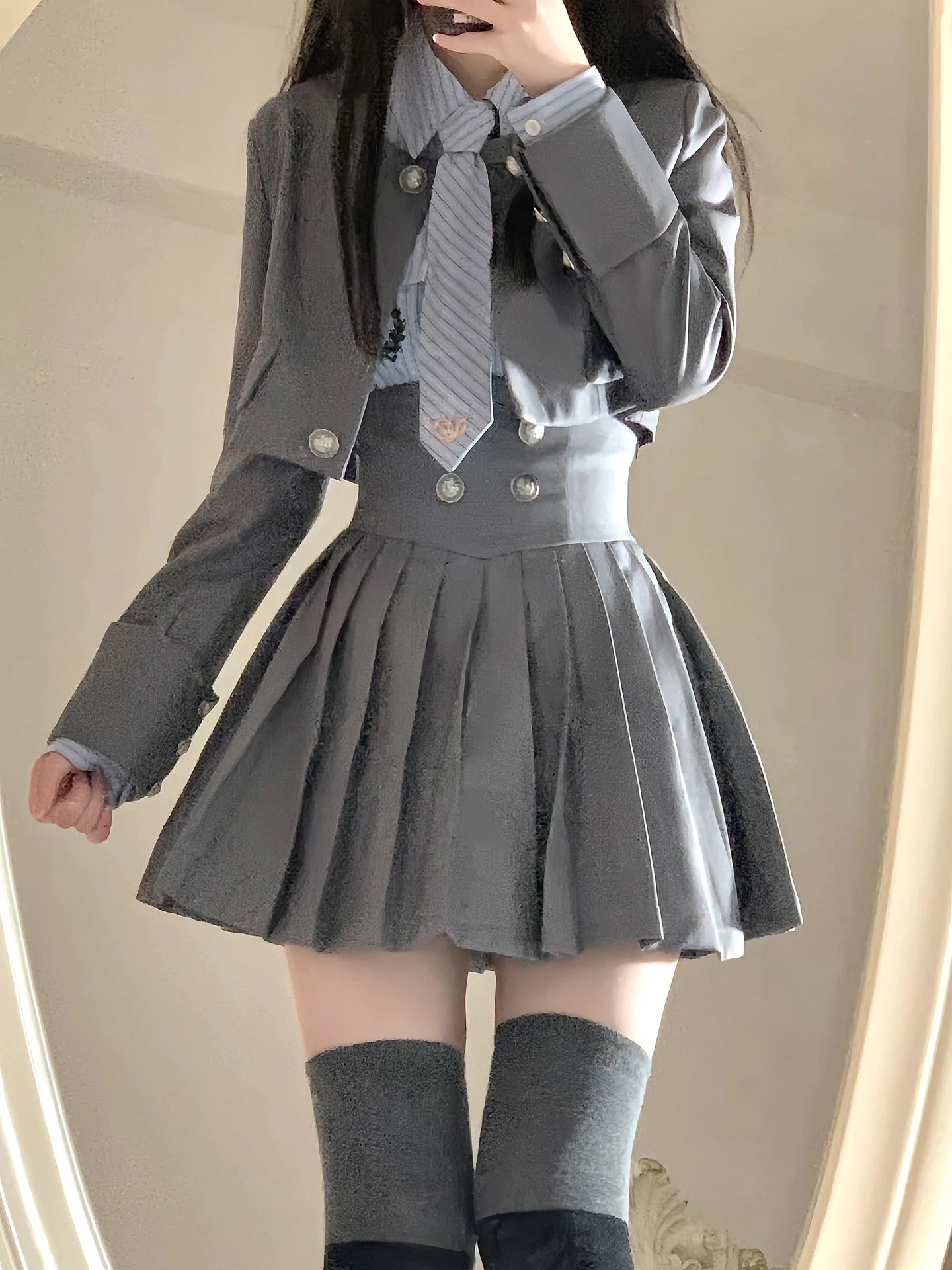 スーツ 通学 中学 女子高生 中学生 ジャケット JK制服 ワンピース シャツ ブレザー セットアップ レディース かわいい セーラー服 3点セット